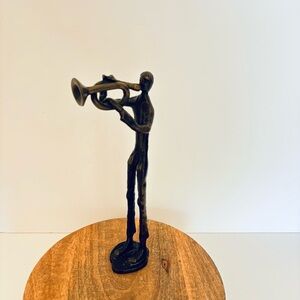 Rod Iron Trumpet Player MCM 10.5” Tall